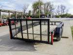 6.4x12 Dovetail Utility Trailer with Side Baskets (2) 3500lb Axles - Image 8