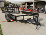 6.4x12 Dovetail Utility Trailer with Side Baskets (2) 3500lb Axles - Image 2