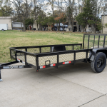 6.4x12 Dovetail Utility Trailer with 1ft Mesh Sides 3,500lb Axle