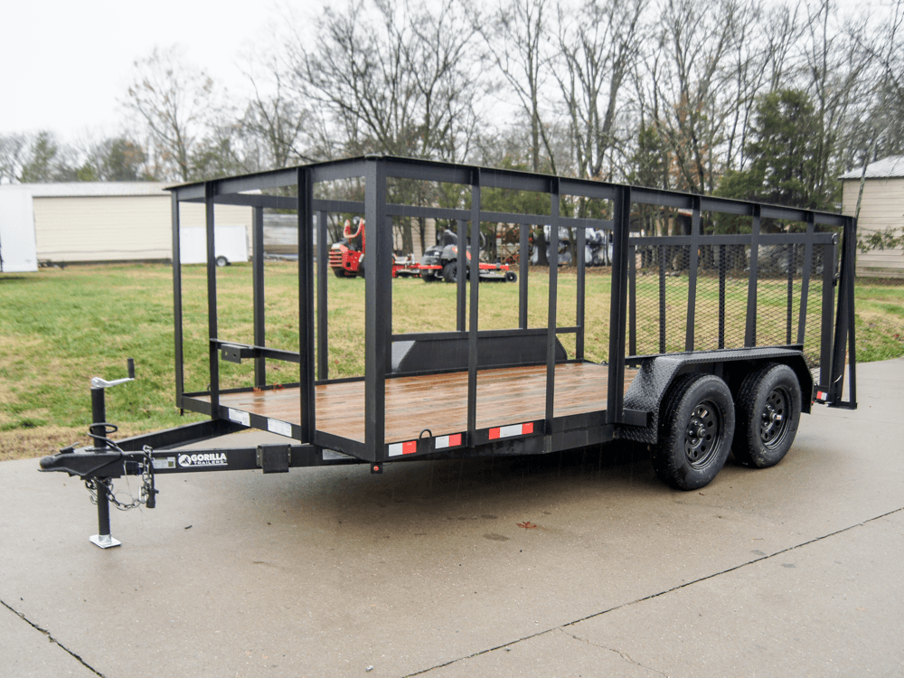 dsc02347 6.4x14 Dovetail Utility Trailer with 4ft Rails (2) 3500lb Axles - Image 1