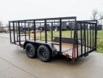 6.4x14 Dovetail Utility Trailer with 4ft Rails (2) 3500lb Axles - Image 4