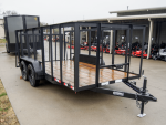 6.4x14 Dovetail Utility Trailer with 4ft Rails (2) 3500lb Axles - Image 6