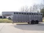 20ft Charcoal Gooseneck Livestock Cattle Trailer (2) 7K Axles 14K GVWR - Image 5