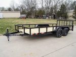 6.4x16 Tube Top Dovetail Utility Trailer (2) 3,500lb Axles 7K GVWR