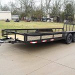 7x20 Dovetail Utility Trailer with Side Baskets (2) 3,500lb Axles
