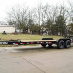 7x22 IBEAM Equipment Trailer (2) 7K Axles Stand-Up Ramps 14K GVWR