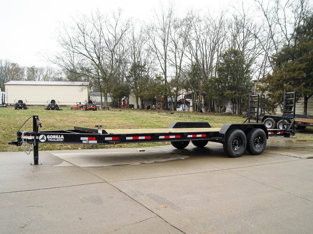 dsc03217_1 7x22 IBEAM Equipment Trailer (2) 7K Axles Stand-Up Ramps 14K GVWR - Image 1