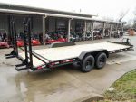 7x22 IBEAM Equipment Trailer (2) 7K Axles Stand-Up Ramps 14K GVWR - Image 5
