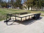 7x18 Straight Deck Utility Trailer (2) 3,500lb Axles - No Gate