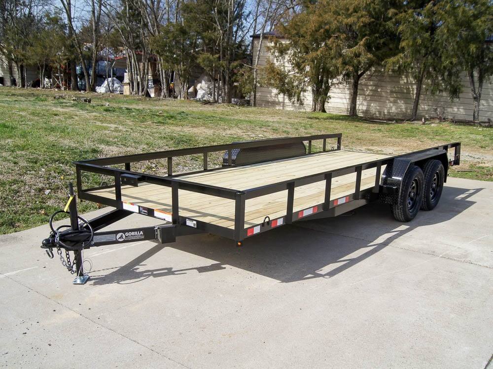 dsc03471_2 7x18 Straight Deck Utility Trailer (2) 3,500lb Axles - No Gate - Image 1