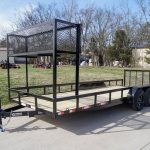 7x20 Dovetail Utility Trailer (2) 3,500lb Axles with Elevated Basket