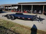 7x18 Steel Floor Car Hauler (2) 3500lb Axle w/ Brake and Ramps - Image 9
