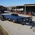 7x18 Steel Floor Car Hauler (2) 3500lb Axle w/ Brake and Ramps