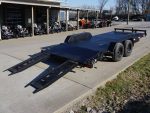 7x18 Steel Floor Car Hauler (2) 3500lb Axle w/ Brake and Ramps - Image 12