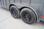 24ft Charcoal Gooseneck Livestock Cattle Trailer (2) 7K Axles 14K GVWR - Image 9