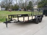 6.4x14 Straight Deck Tube Top Off Road Utility Trailer (2) 3,500lb Axles