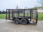 6.4x12 Dovetail Utility Trailer with 4ft Mesh Sides (2) 3,500lb Axles - Image 3