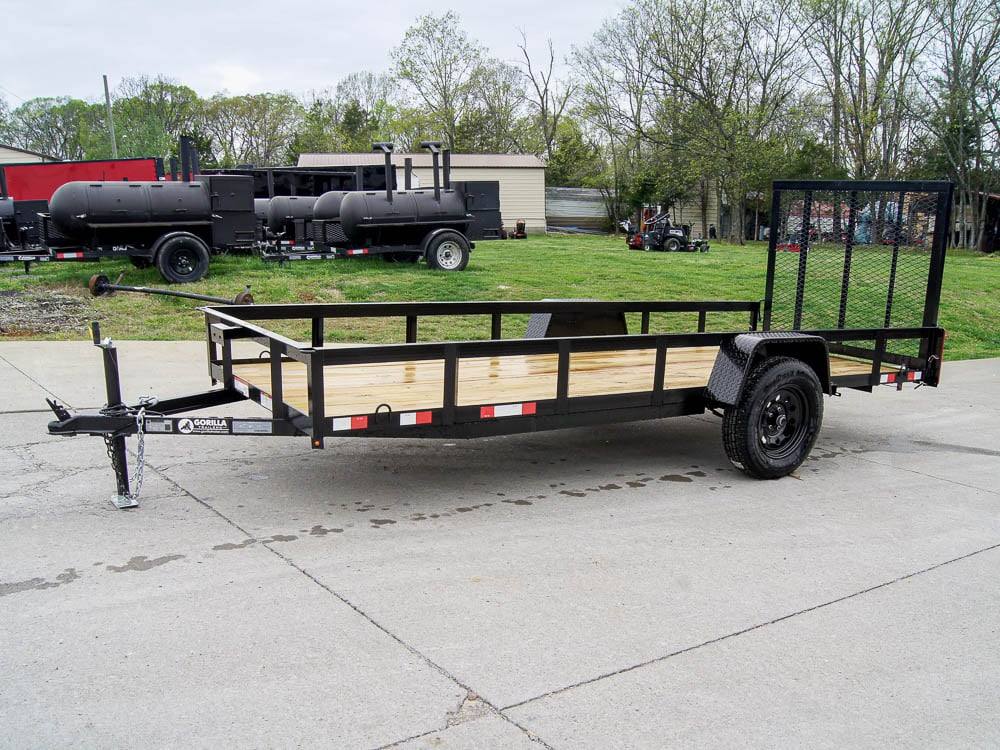 dsc04187_1_1 5x14 Straight Deck Utility Trailer Tall Gate 3,500lb Axle - Image 1