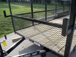 6.4x20 Straight Deck Tandem Utility Trailer Mesh Sides Double Ladder Racks - Image 9