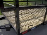 6.4x20 Straight Deck Tandem Utility Trailer Mesh Sides Double Ladder Racks - Image 11