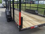 6.4x20 Straight Deck Tandem Utility Trailer Mesh Sides Double Ladder Racks - Image 13