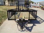 6.4x14 Straight Deck Utility Trailer 2ft Mesh Sides (2) 3500lb Axles 7K GVWR - Image 3