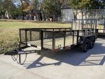 6.4x14 Straight Deck Utility Trailer 2ft Mesh Sides (2) 3500lb Axles 7K GVWR