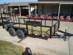 6.4x14 Straight Deck Utility Trailer 2ft Mesh Sides (2) 3500lb Axles 7K GVWR - Image 2
