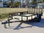 7x10 Powder Coated Straight Deck Utility Trailer 3,500lb Axles Tall Gate - Image 3