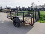 5x8 Powder Coated Dovetail Utility Trailer with 2ft Mesh Sides 3,500lb Axle - Image 3