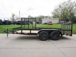 6.4x14 Dovetail Utility Trailer Tandem (2) 3,500lb Axles with Side Gate - Image 3