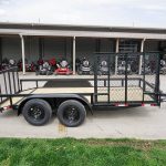 6.4x14 Dovetail Utility Trailer Tandem (2) 3,500lb Axles with Side Gate