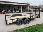 6.4x14 Dovetail Utility Trailer Tandem (2) 3,500lb Axles with Side Gate - Image 6