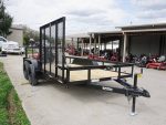 6.4x14 Dovetail Utility Trailer Tandem (2) 3,500lb Axles with Side Gate - Image 7