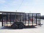 6.4x18 Debris Junk Trash Removal Trailer 6ft Mesh Barn Door Gates (2) 3500lb Axles 7K Gvwr - Image 7