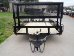6.4x14 Powder Coated Dovetail Utility Trailer with Elevated Basket (2) 3500lb Axles - Image 2