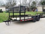 6.4x14 Powder Coated Dovetail Utility Trailer with Elevated Basket (2) 3500lb Axles