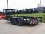 6.4x14 Powder Coated Dovetail Utility Trailer with Elevated Basket (2) 3500lb Axles - Image 3