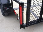 6.4x14 Powder Coated Dovetail Utility Trailer with Elevated Basket (2) 3500lb Axles - Image 14