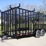 7x16 Dovetail Utility Trailer with 6ft Mesh Sides and Ladder Racks (2) 5,200lb Axles