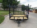 7x12 Straight Deck Utility Trailer (2) 3500lb Axle with 4ft Ladder Racks - Image 3
