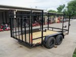 7x12 Straight Deck Utility Trailer (2) 3500lb Axle with 4ft Ladder Racks - Image 5
