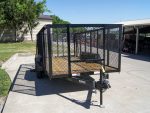 6.4x14 Straight Deck Utility Trailer 4ft Mesh Sides (2) 3500lb Axles - Image 7