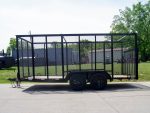 7x16 Powder Coated Straight Deck Utility Trailer with 6ft Mesh Sides (2) 3500lb Axles - Image 3