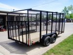7x16 Powder Coated Straight Deck Utility Trailer with 6ft Mesh Sides (2) 3500lb Axles - Image 6