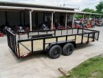6.4x18 Powder Coated Dovetail Utility Trailer with 2ft Mesh Sides (2) 3500lb Axles - Image 7