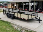 6.4x18 Powder Coated Dovetail Utility Trailer with 2ft Mesh Sides (2) 3500lb Axles