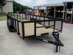 6.4x18 Powder Coated Dovetail Utility Trailer with 2ft Mesh Sides (2) 3500lb Axles - Image 9