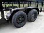 6.4x18 Powder Coated Dovetail Utility Trailer with 2ft Mesh Sides (2) 3500lb Axles - Image 15