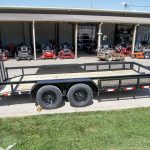 6.4x16 Dovetail Utility Trailer with Side Baskets (2) 3500lb Axles